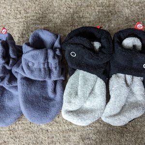 Zutano Cozie Fleece Gripper Booties (2 pairs) (24 mo)